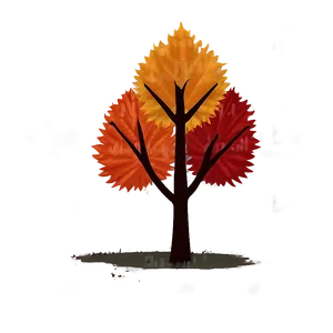 Red And Orange Fall Trees PNG 22 PNG