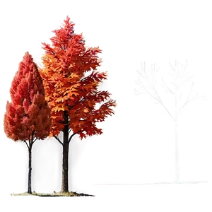 Red And Orange Fall Trees PNG Lyq81 PNG
