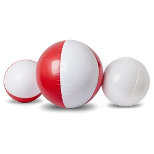 Red And White Beach Ball PNG 72