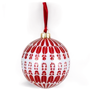 Red And White Ornament PNG Cfi