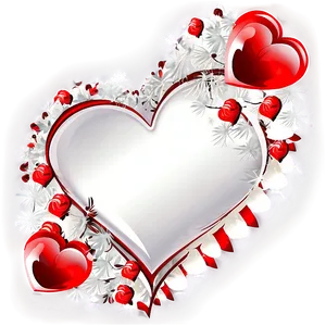 Red And White Valentine Heart PNG Aqt96 PNG