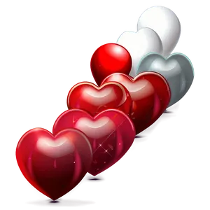 Red And White Valentine Heart PNG Fkc PNG