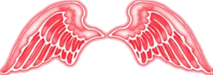 Red Angel Wings Graphic PNG image