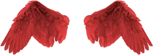 Red Angel Wings Graphic