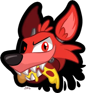 Red_ Animated_ Foxy_ Character PNG image