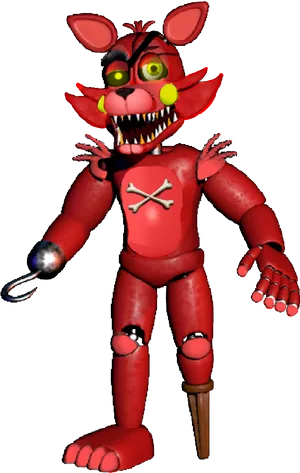 Red Animatronic Figure PNG image
