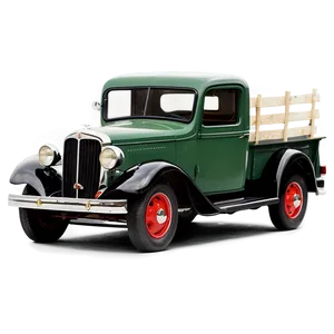 Red Antique Truck PNG 06282024