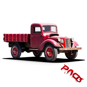 Red Antique Truck PNG 06282024