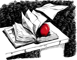 Red Apple Dark Background Death Note PNG image