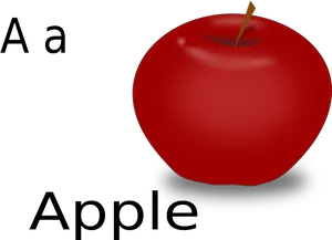 Red Apple Educational Illustration PNG