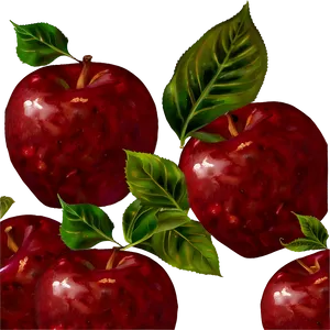 Red Apple With Leaf PNG 85