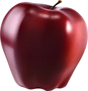 Red Apple3 D Render PNG