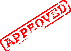 Red Approved Stamp Graphic PNG image