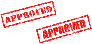 Red Approved Stamps PNG image