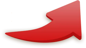 Red Arrow Curved Graphic PNG image