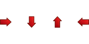 Red Arrow Directions Black Background PNG image