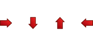 Red Arrow Directions Black Background