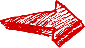 Red Arrow Jet Silhouette PNG image