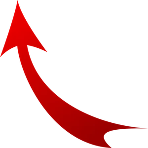 Red Ascending Arrow Graphic