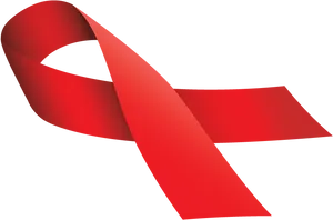 Red Awareness Ribbon Graphic