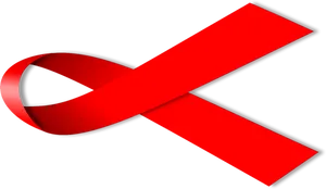 Red Awareness Ribbon Graphic PNG image