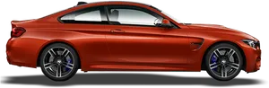 Red B M W Coupe Side View
