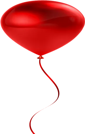 Red Balloonon Black Background