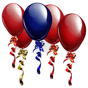 Red Balloons Decoration PNG Ffn8 PNG