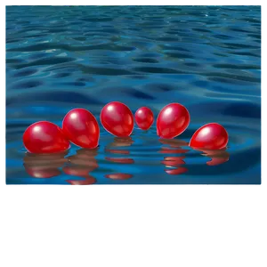 Red Balloons Floating On Water PNG Bpk87 PNG