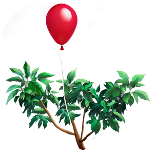 Red Balloons In Nature PNG 06132024