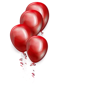 Red Balloons PNG Cee