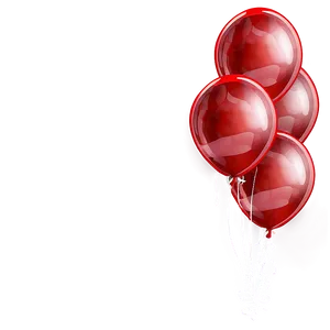 Red Balloons PNG Rtr59