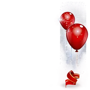 Red Balloons With Glitter PNG Oqx