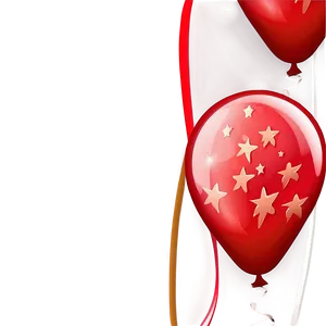 Red Balloons With Stars PNG Jfw40 PNG