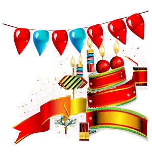 Red Banner For Celebration PNG Epv65 PNG