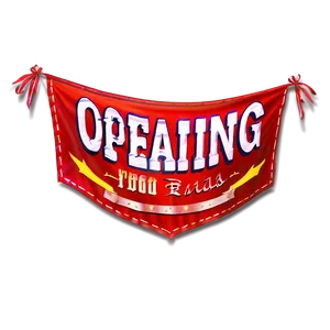 Red Banner For Grand Opening PNG Dkj PNG