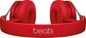 Red Beats Headphones Profile View PNG image