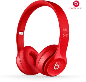 Red Beats Solo Headphones PNG