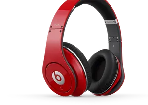 Red Beats Studio Headphones PNG image