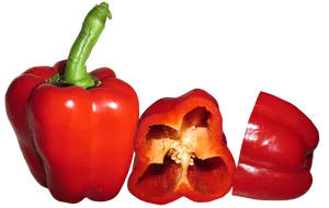 Red Bell Pepper Slices PNG image