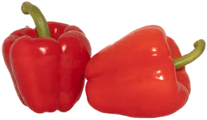 Red Bell Pepperson Black Background