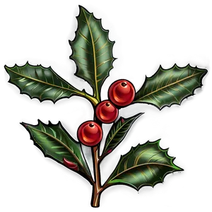 Red Berried Holly PNG 05252024 PNG