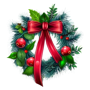 Red Berry Christmas Wreath Png 22 PNG image