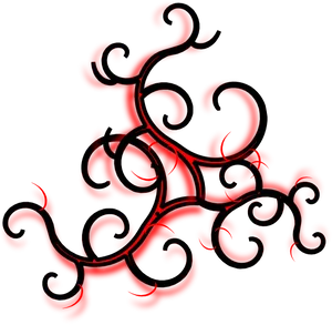 Red Black Abstract Swirls PNG image