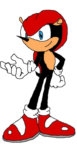 Red Black Anthropomorphic Character PNG image