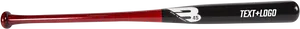 Red Black Baseball Bat Text Logo PNG