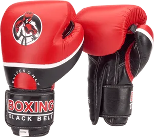 Red Black Boxing Gloves Elite PNG image