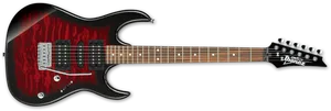 Red Black Electric Guitar PNG image