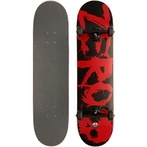 Red Black Graffiti Skateboard PNG image