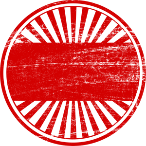 Red Black Grungy Circle Stamp PNG image